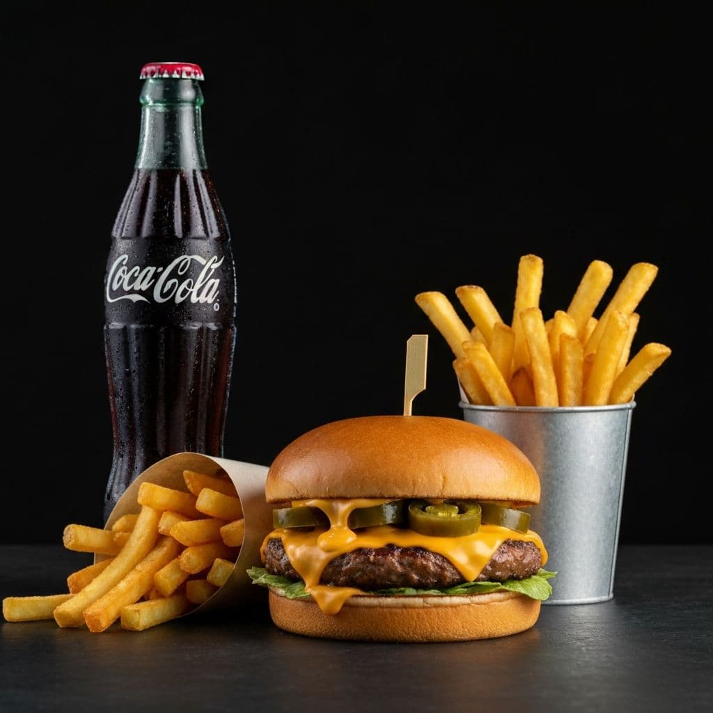 Gönnerstag Menü - Burger, Pommes, Cola
