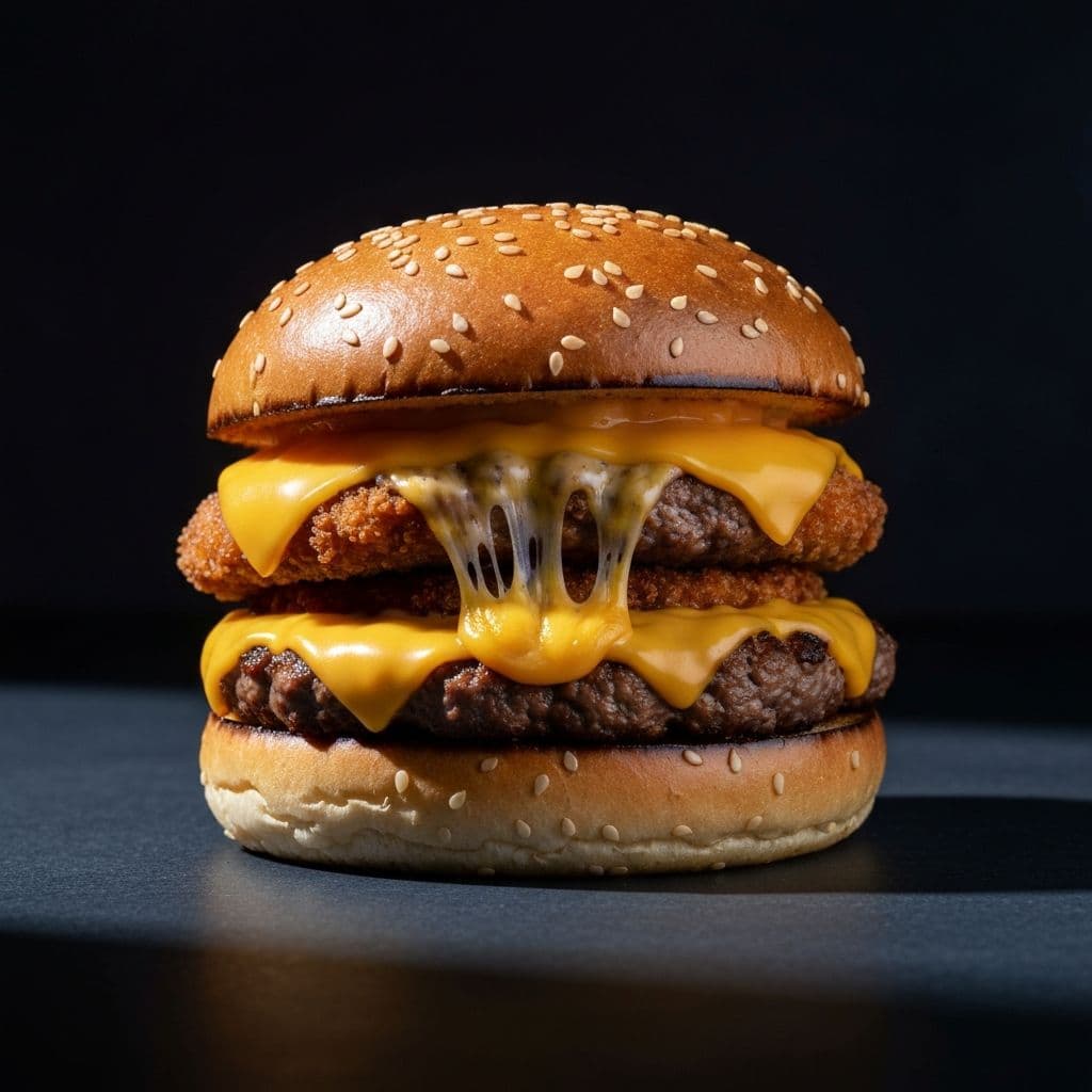 The Mood Burger - Smash Burger mit geschmolzenem Käse